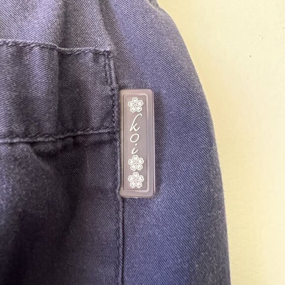 Koi Womens Navy Blue Elastic Waist Pants XS - Picture 3 of 4